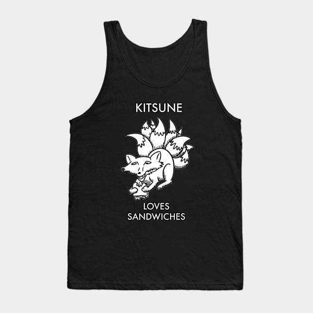 A Kitsune Eating a Sandwich! Tank Top by DrinkingQuest